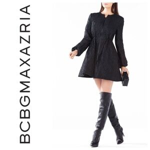 BCBGMaxAzria Alcott Floral Jacquard Coat